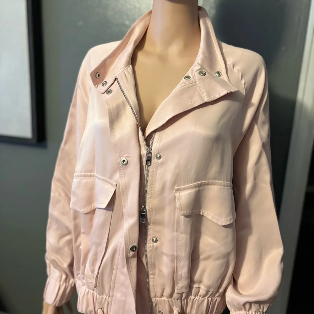 Zara Light Pink Bomber Jacket - Picture 3 of 5